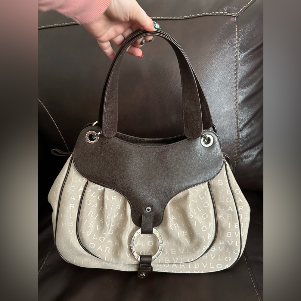 Like New Bulgari Bvlgari Logomania Shoulder Bag